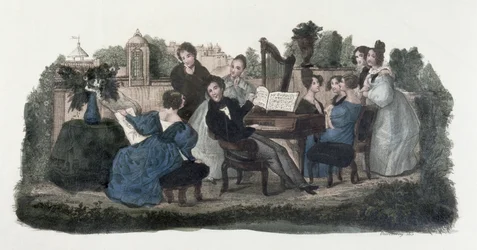 Musical Gathering in a Garden